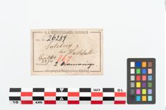 Etikett zu Bronzearmreif (NHMW-PRAE-026287)